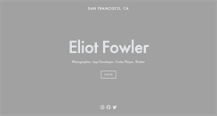 Desktop Screenshot of eliotfowler.com